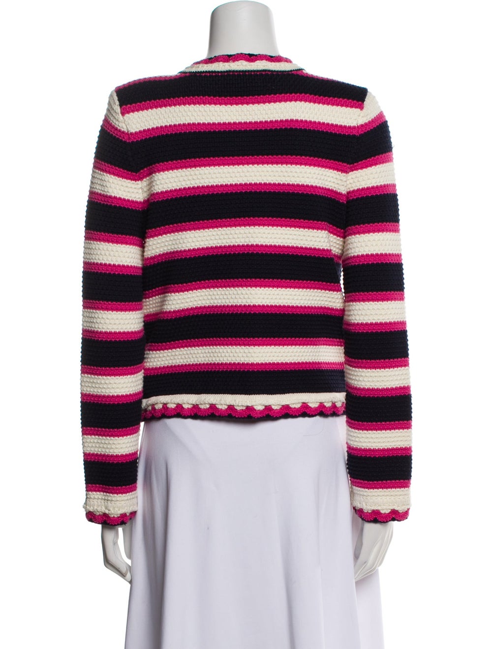 Veronica Beard Jacket Striped Collarless - image 3