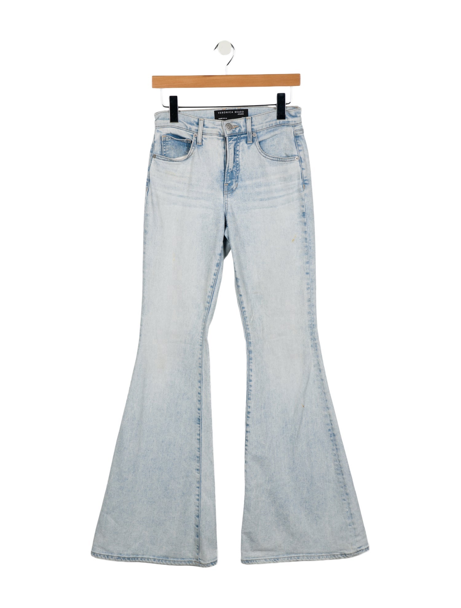 Veronica Beard Mid-Rise Wide Leg Jeans