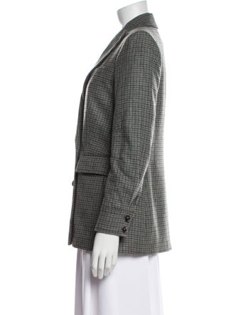 Veronica Beard Wool Houndstooth Print Blazer