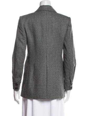 Veronica Beard Wool Houndstooth Print Blazer