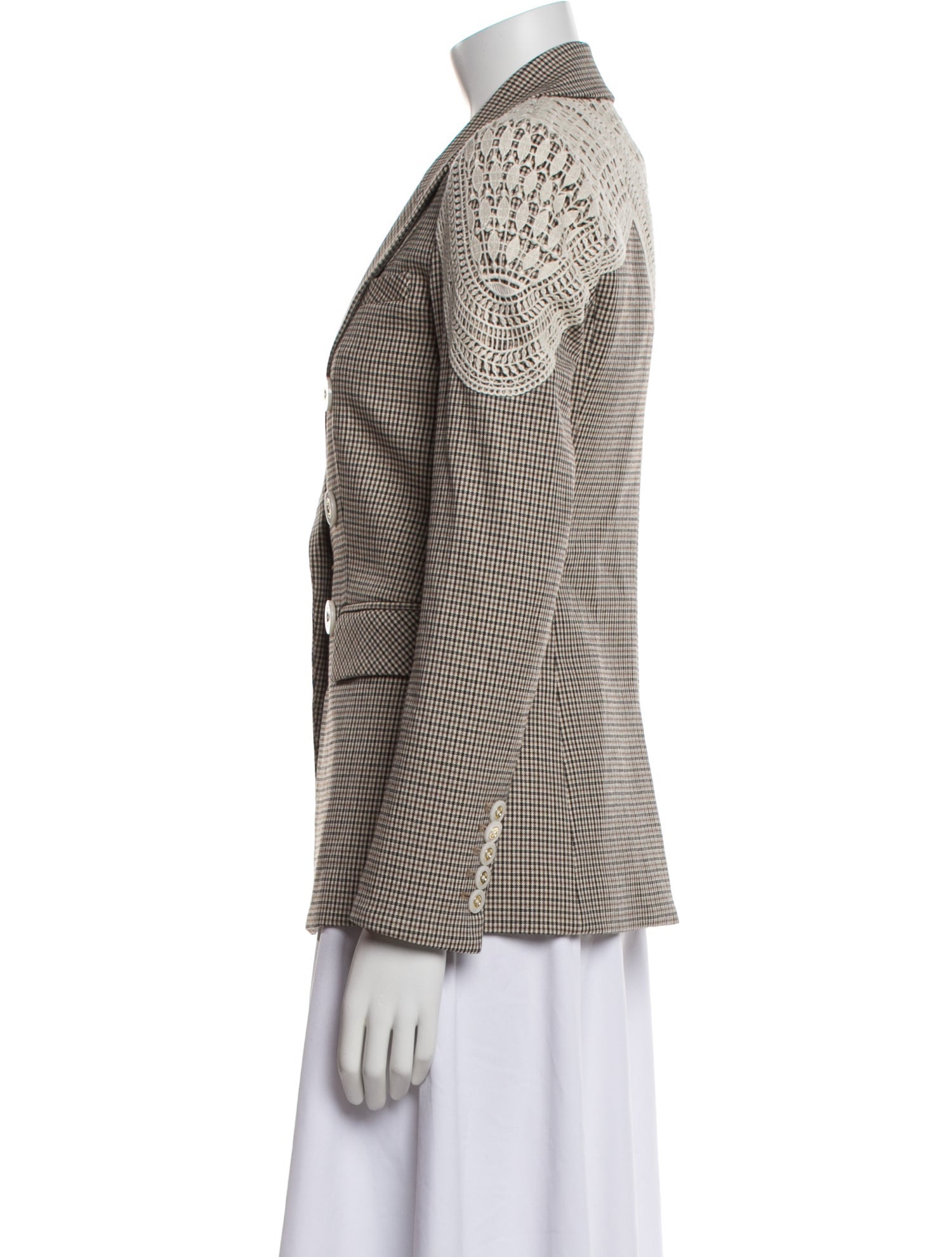 Veronica Beard Plaid Print Blazer