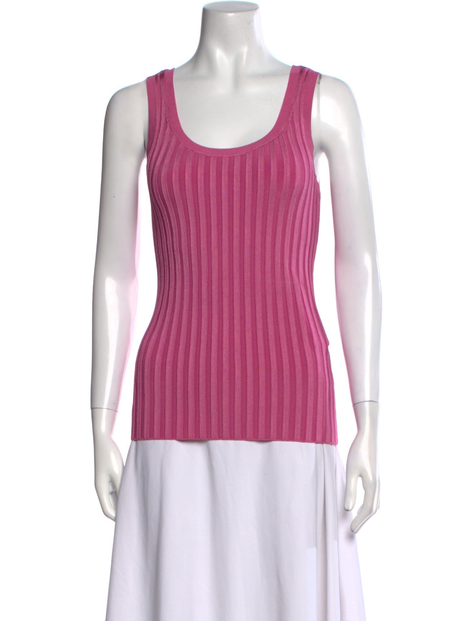 Veronica Beard Striped Scoop Neck Top