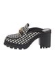 Veronica Beard Houndstooth Print Mules