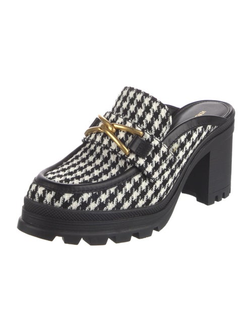 Veronica Beard Houndstooth Print Mules