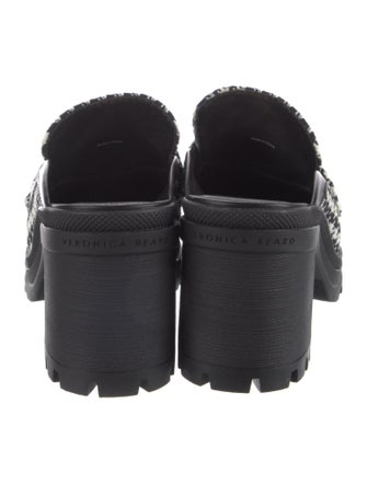 Veronica Beard Houndstooth Print Mules