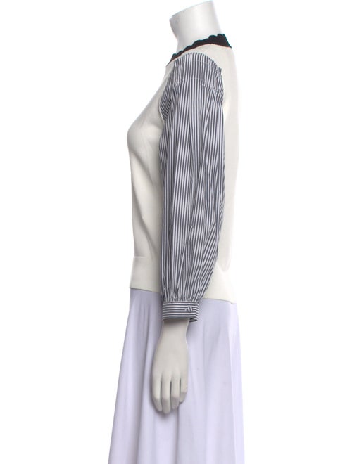 Veronica Beard Striped Crew Neck Sweatshirt