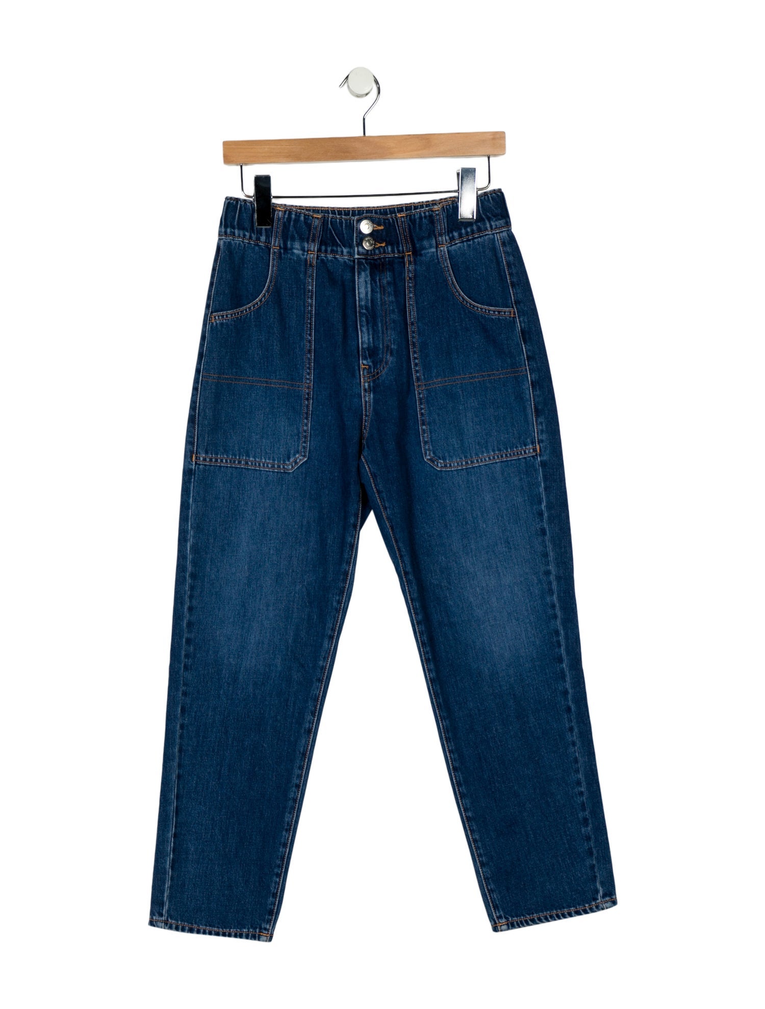 Veronica Beard High-Rise Straight Leg Jeans