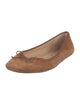 Veronica Beard Suede Bow Accents Ballet Flats