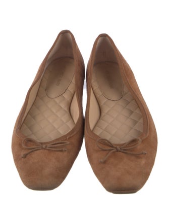 Veronica Beard Suede Bow Accents Ballet Flats