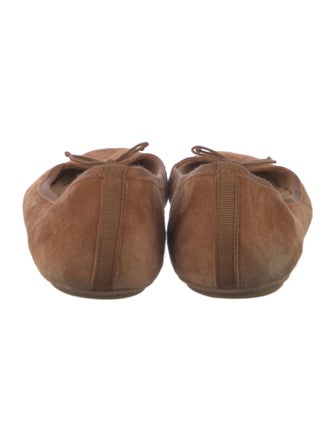 Veronica Beard Suede Bow Accents Ballet Flats