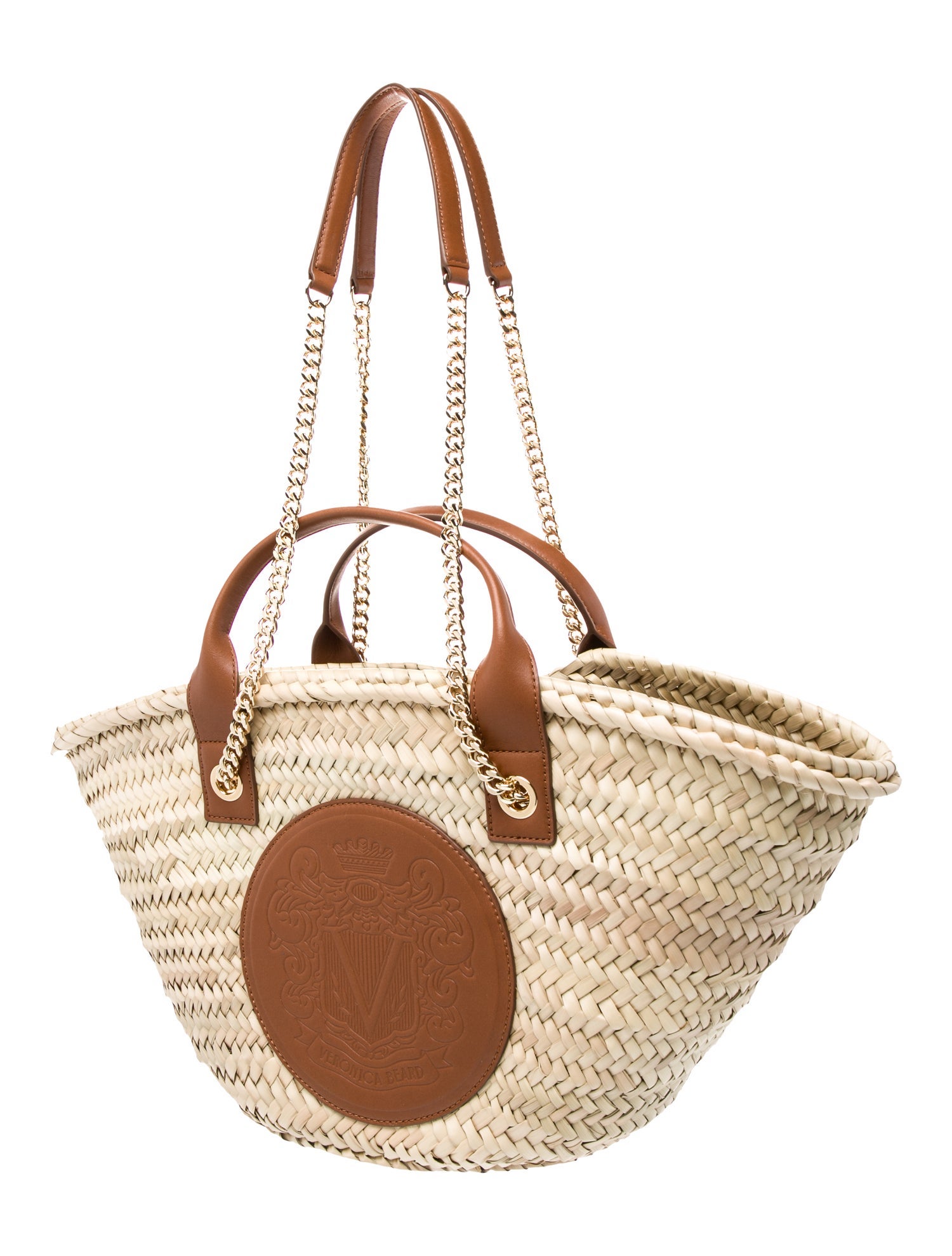 Veronica Beard Straw Top Handle Bag