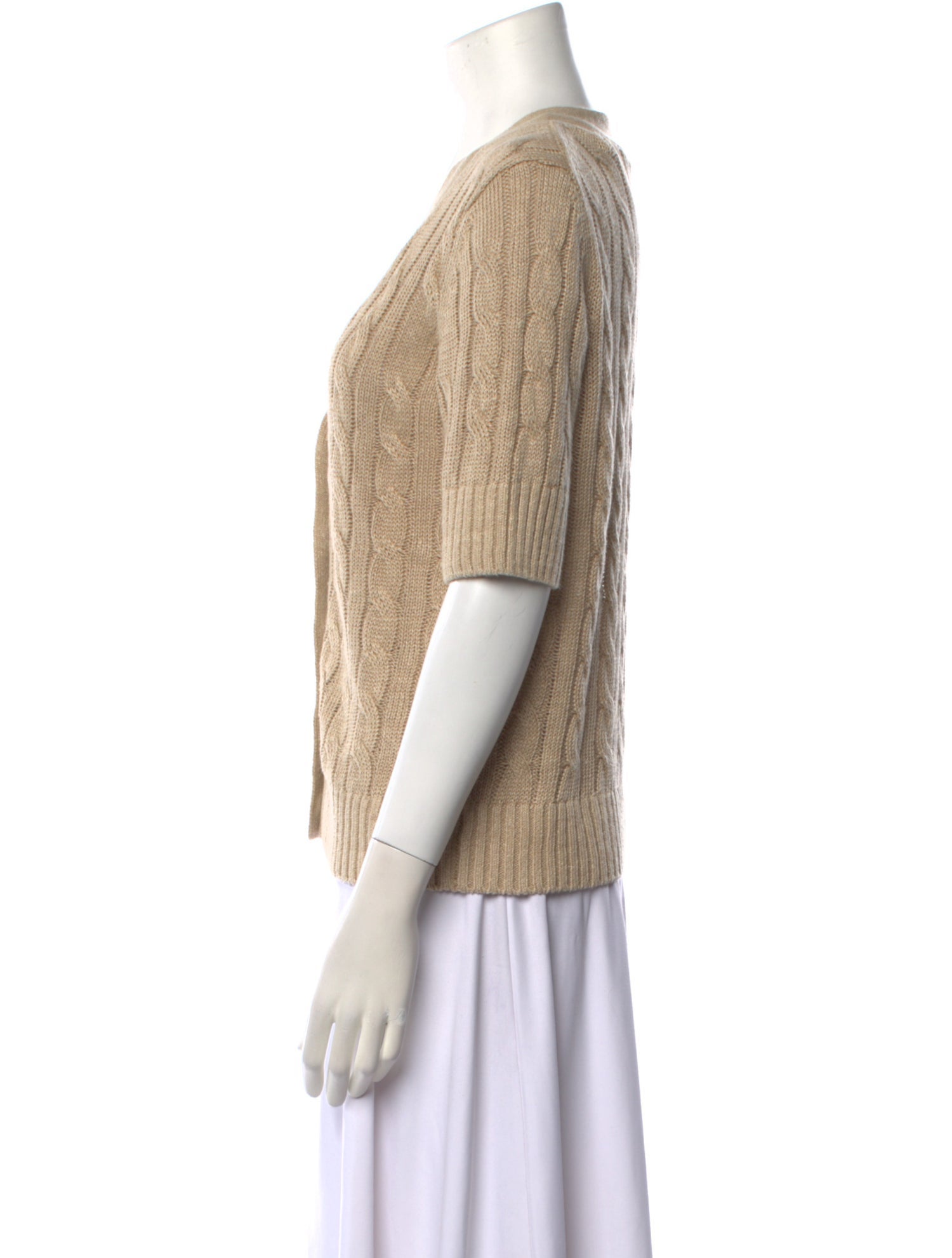 Veronica Beard Linen V-Neck Sweater