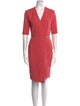 Veronica Beard V-Neck Knee-Length Dress