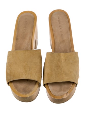 Veronica Beard Suede Studded Accents Slides