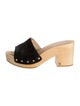 Veronica Beard Suede Studded Accents Slides