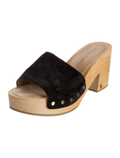 Veronica Beard Suede Studded Accents Slides