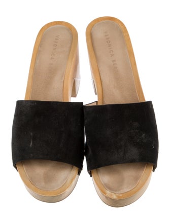 Veronica Beard Suede Studded Accents Slides