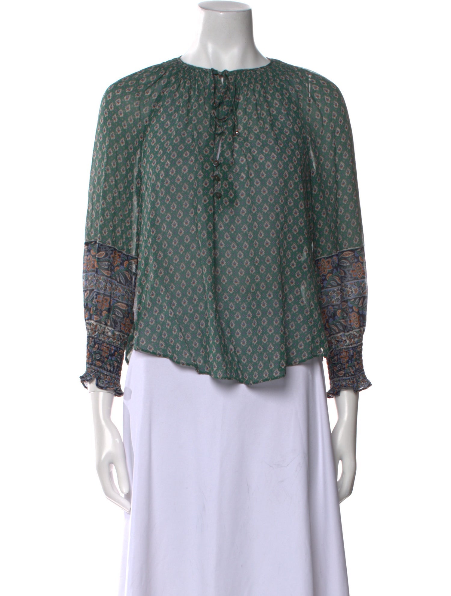 Veronica Beard Silk Printed Blouse