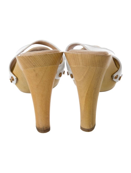 Veronica Beard Leather Colorblock Pattern Mules