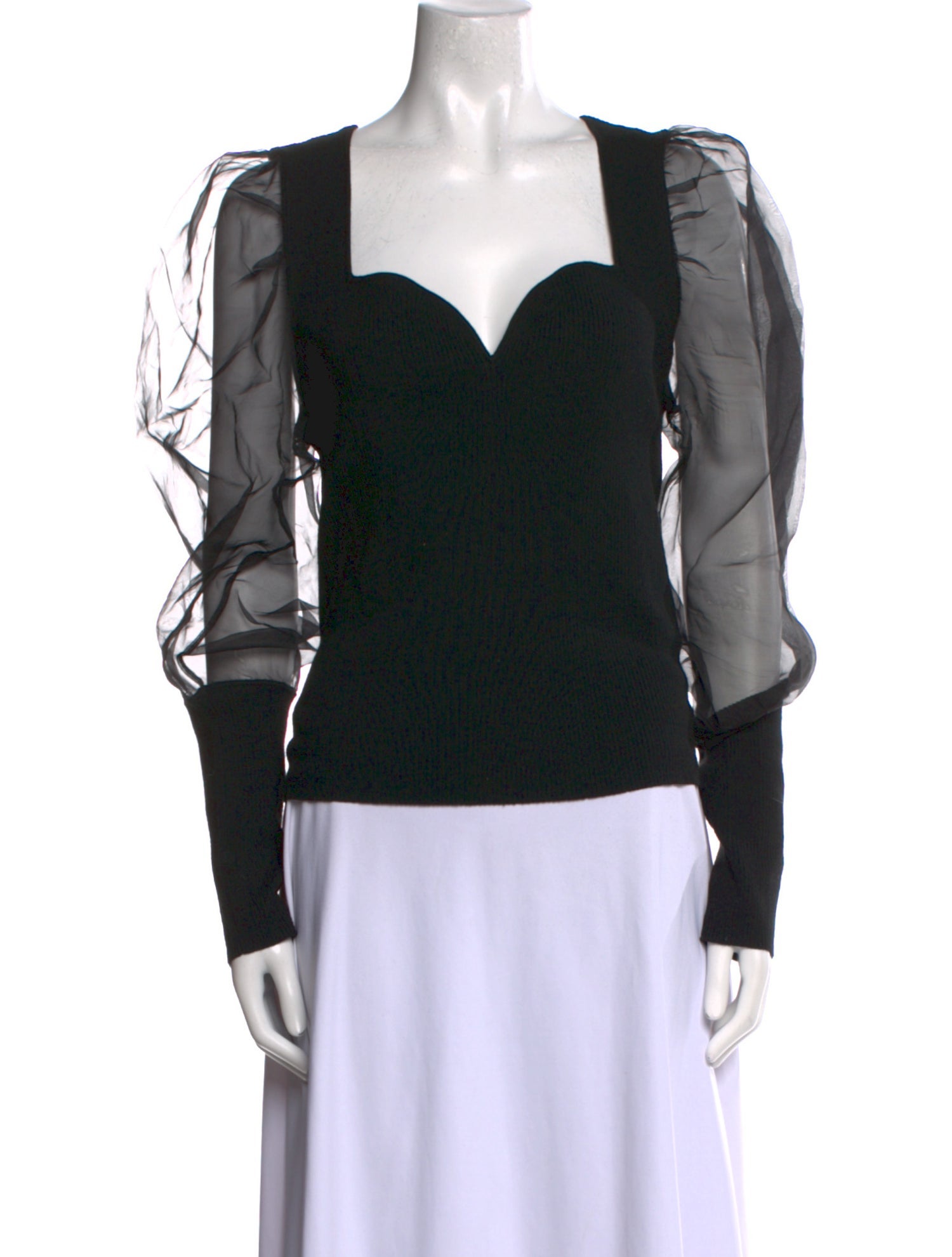 Veronica Beard Merino Wool V-Neck Blouse