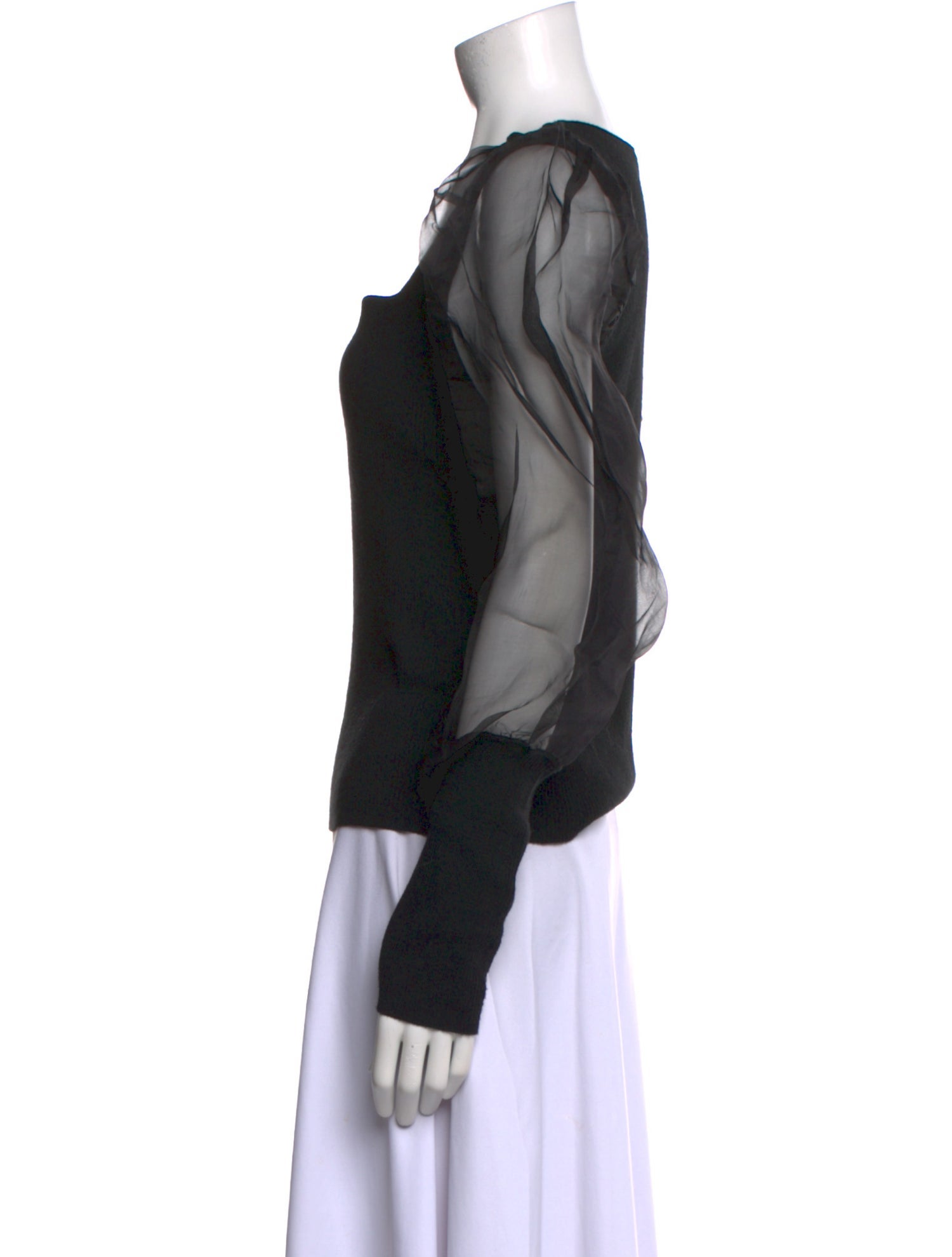 Veronica Beard Merino Wool V-Neck Blouse