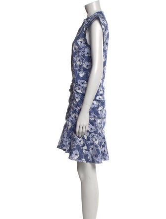Veronica Beard Floral Print Knee-Length Dress