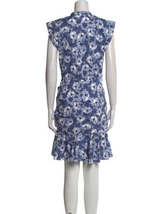 Veronica Beard Floral Print Knee-Length Dress