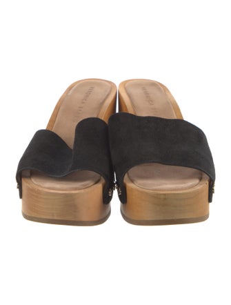 Veronica Beard Suede Studded Accents Slides