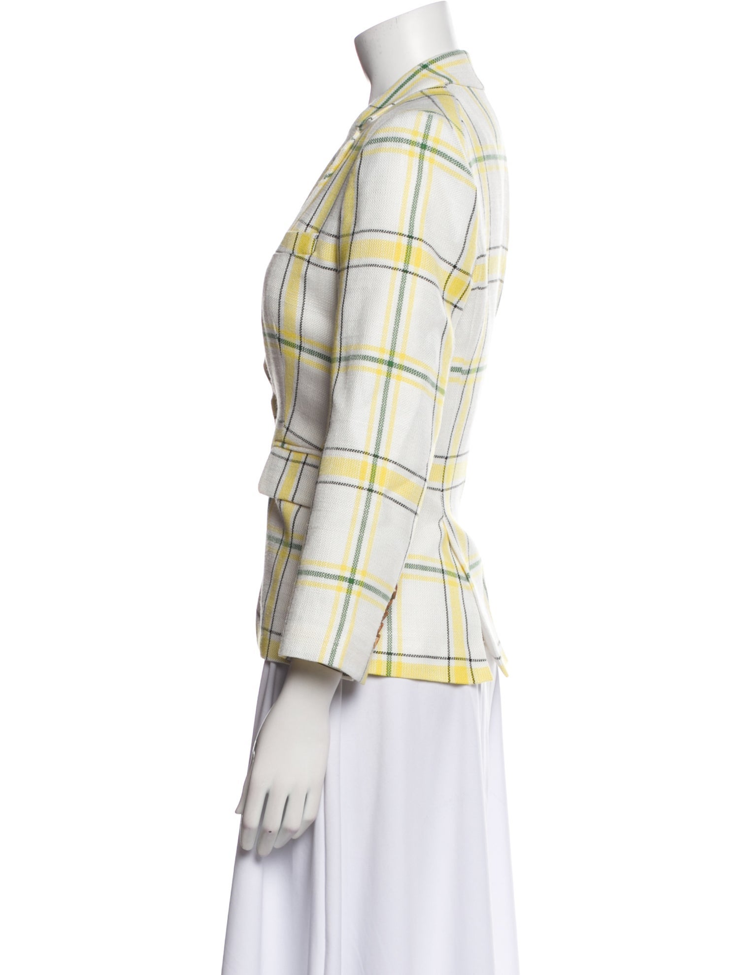 Veronica Beard Plaid Print Blazer