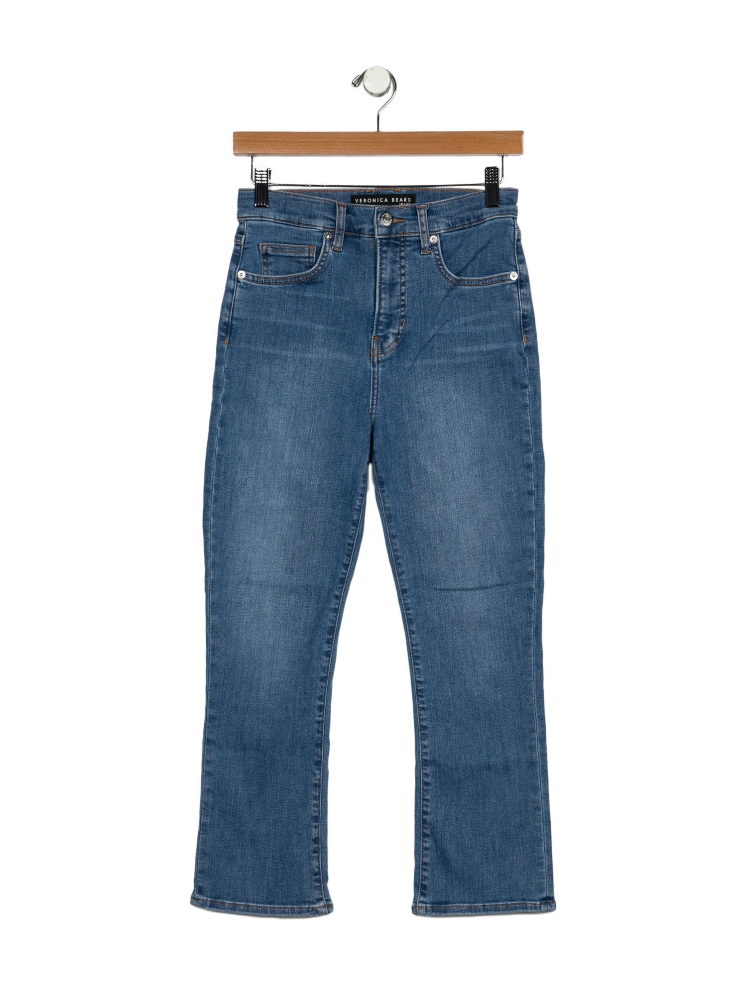Veronica Beard Mid-Rise Straight Leg Jeans