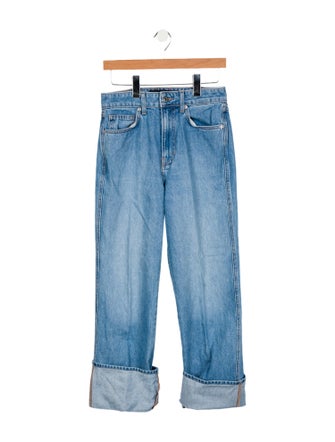 Veronica Beard High-Rise Wide Leg Jeans