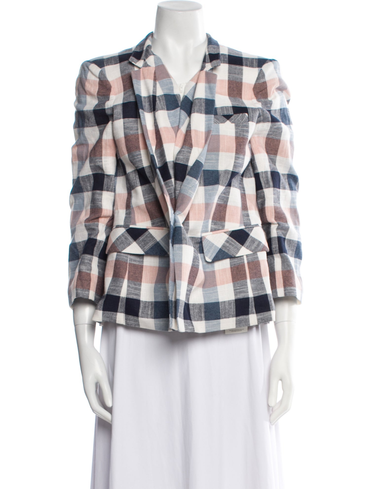 Veronica Beard Plaid Print Blazer