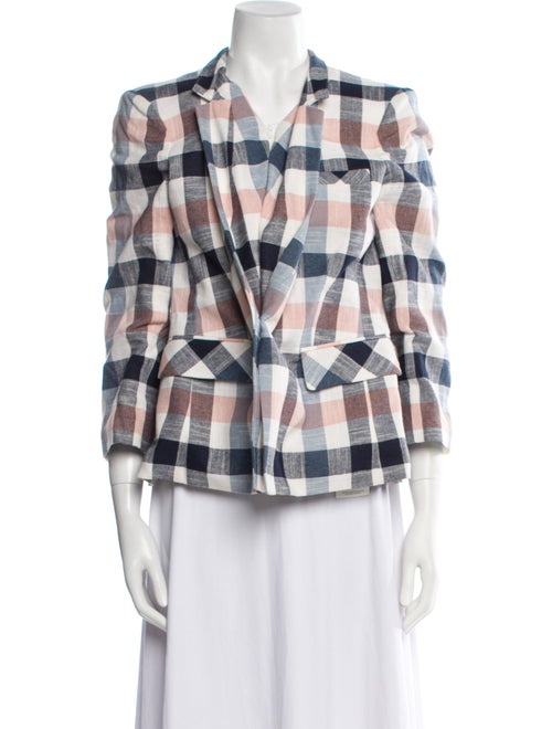 Veronica Beard Plaid Print Blazer