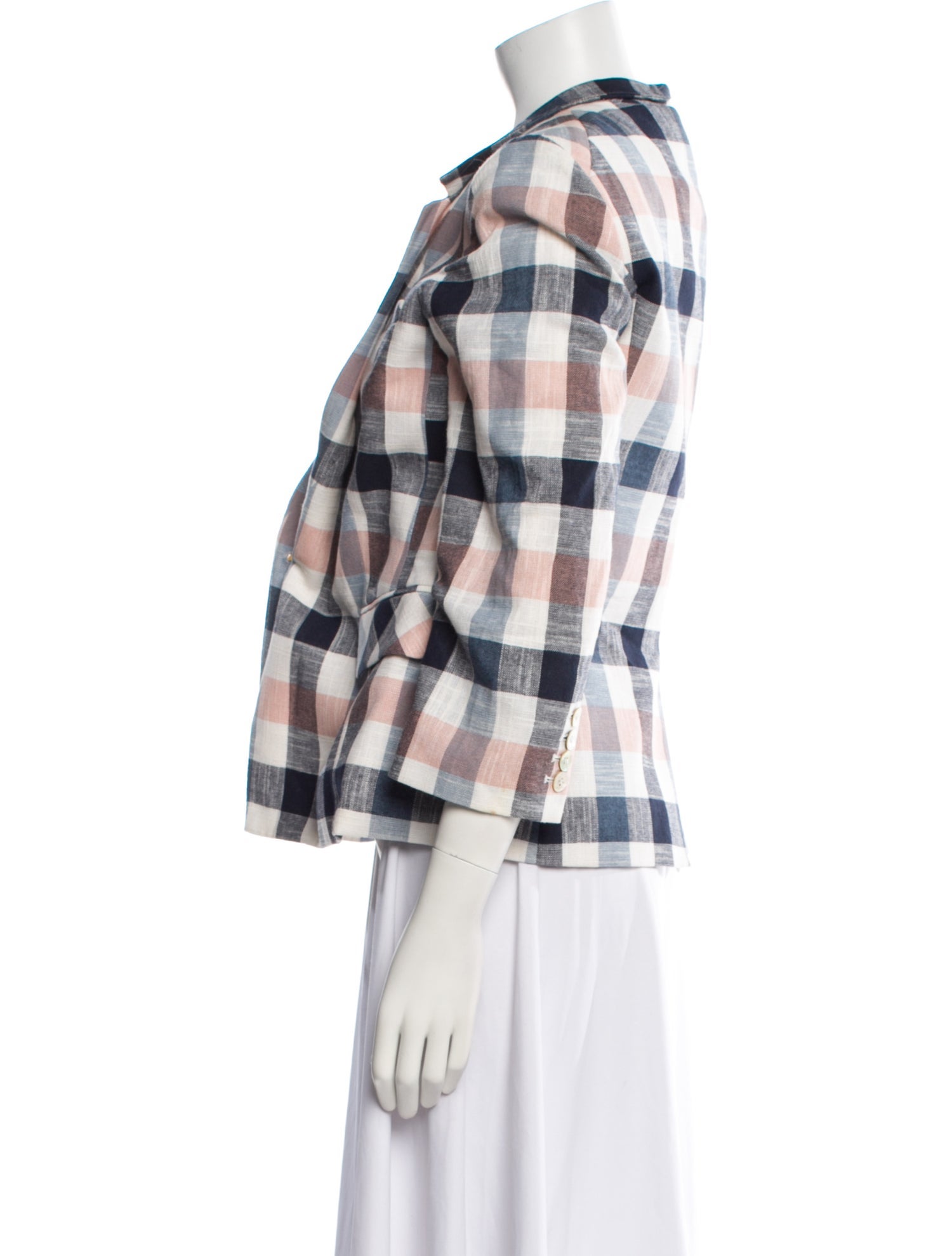 Veronica Beard Plaid Print Blazer