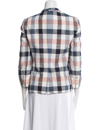 Veronica Beard Plaid Print Blazer