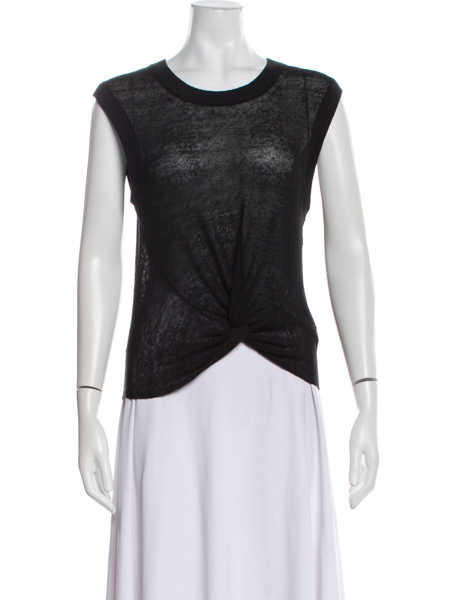 Veronica Beard Linen Scoop Neck Sweater