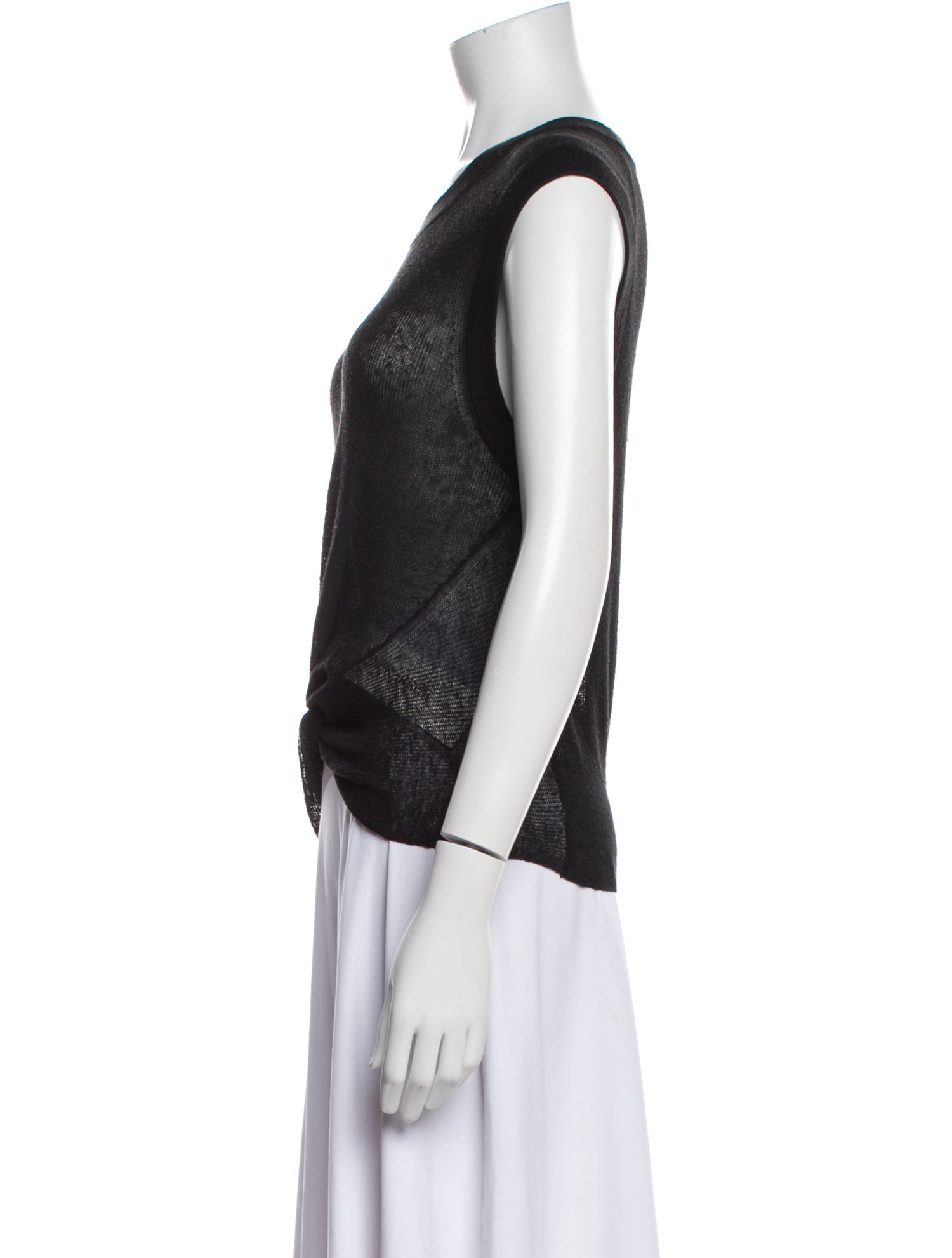 Veronica Beard Linen Scoop Neck Sweater