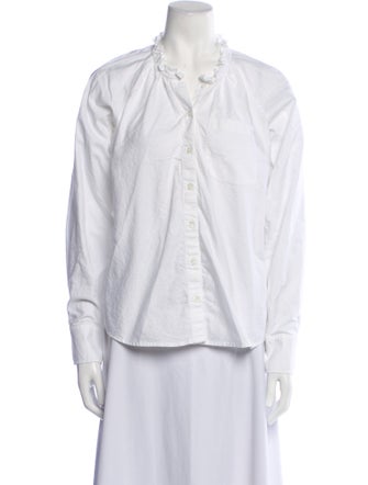 Veronica Beard Long Sleeve Button-Up Top