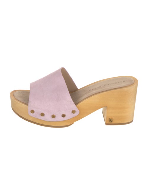 Veronica Beard Suede Printed Slides