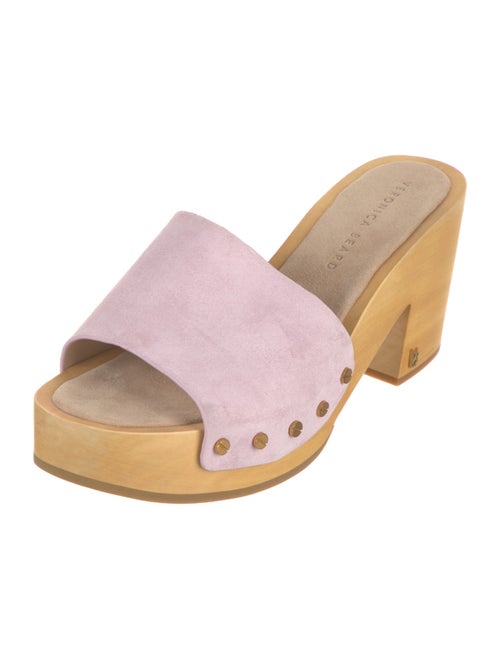 Veronica Beard Suede Printed Slides