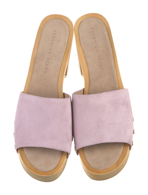 Veronica Beard Suede Printed Slides