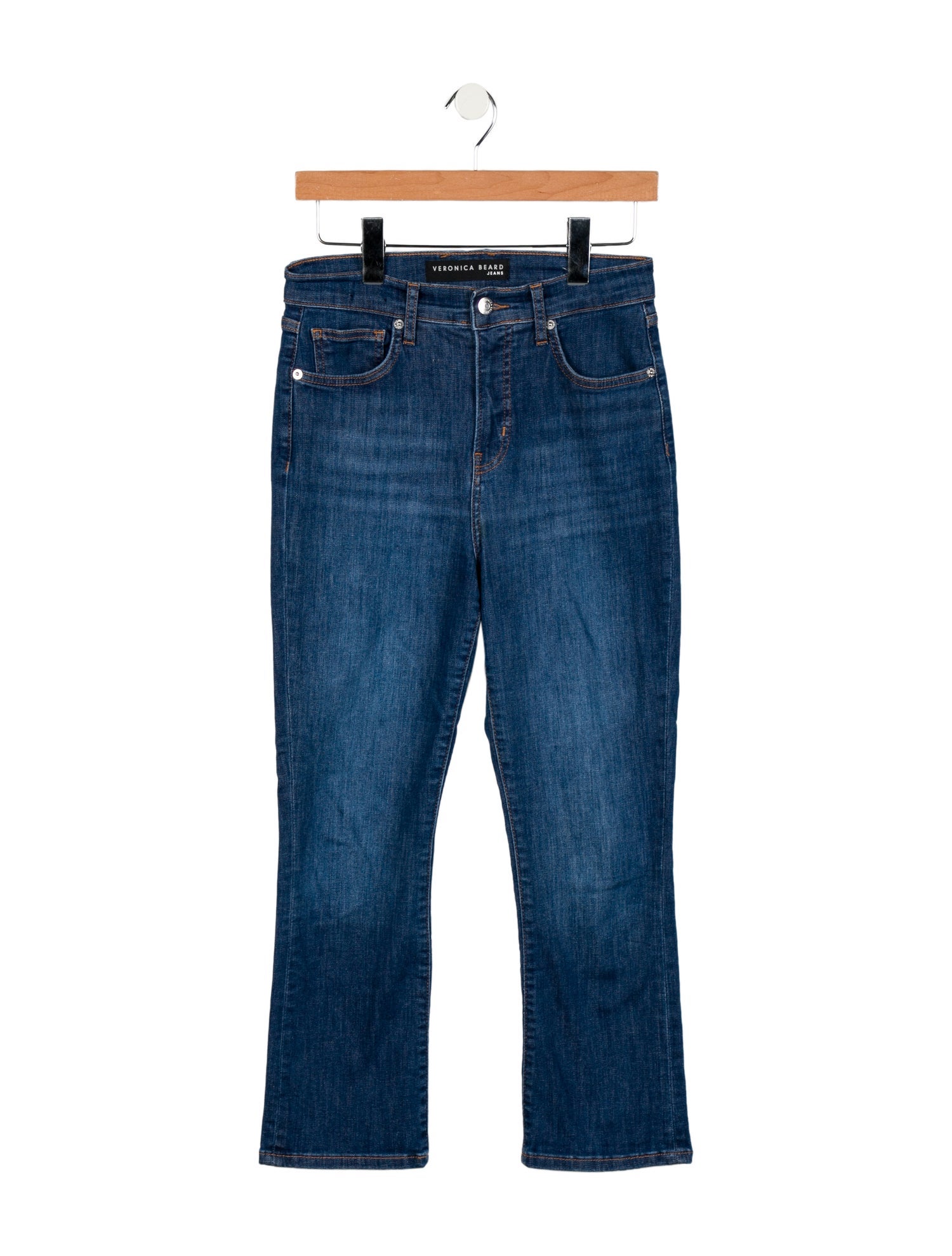 Veronica Beard High-Rise Straight Leg Jeans
