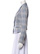 Veronica Beard Linen Plaid Print Blazer