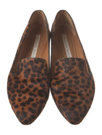 Veronica Beard Ponyhair Animal Print Loafers