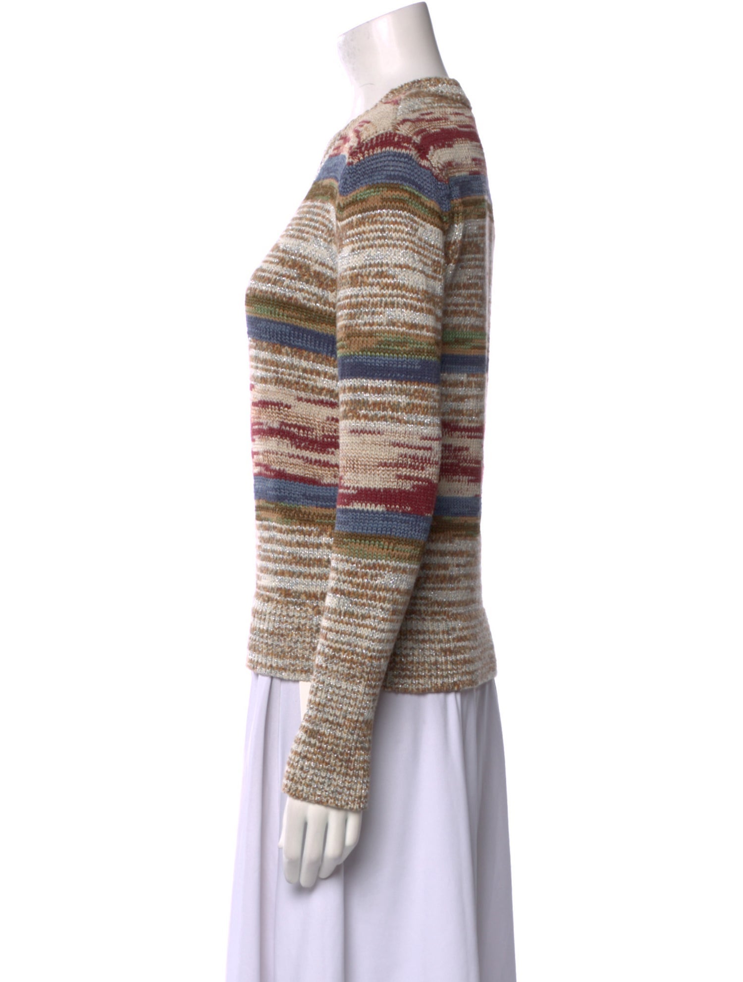 Veronica Beard Striped Crew Neck Sweater