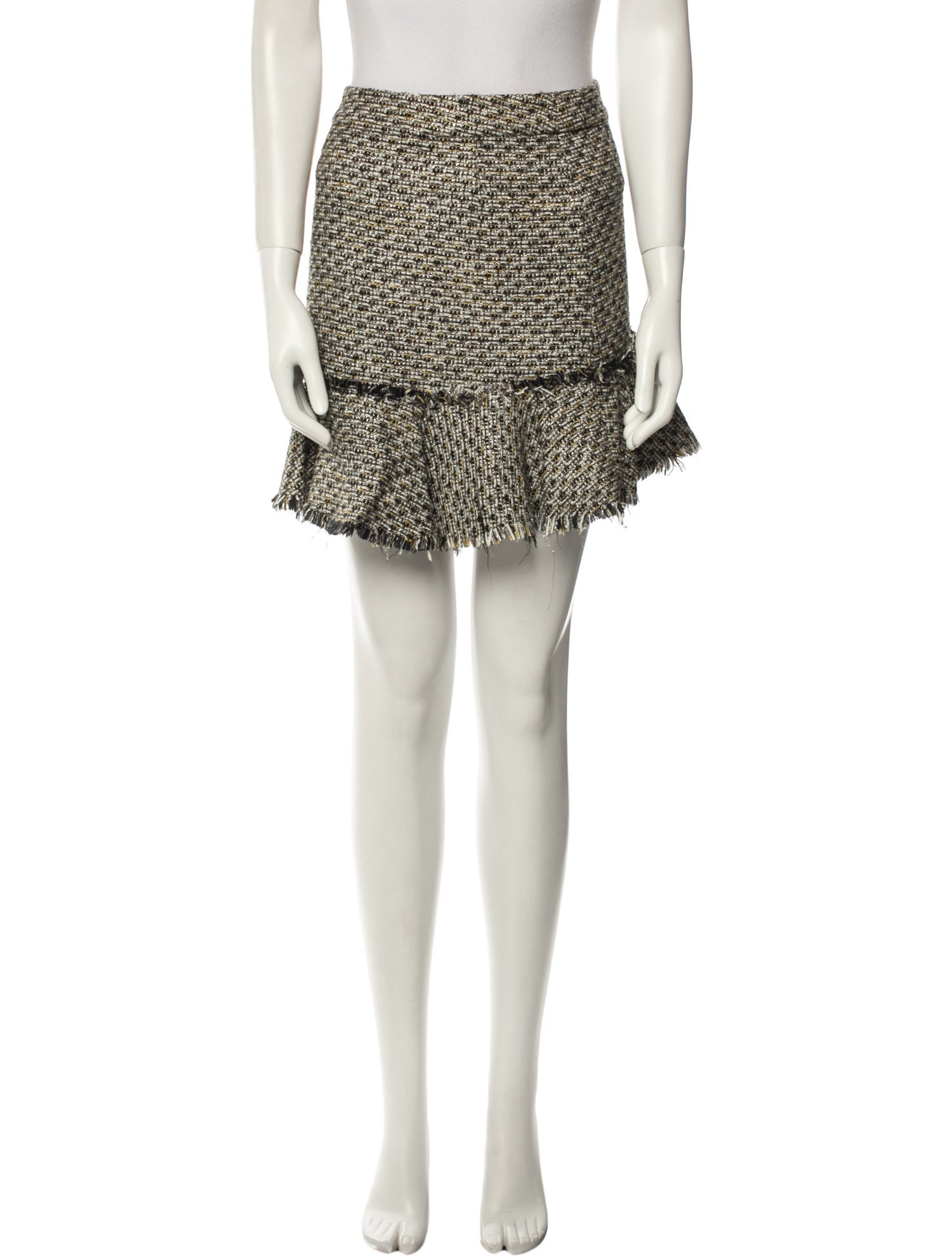 Veronica Beard Tweed Pattern Mini Skirt