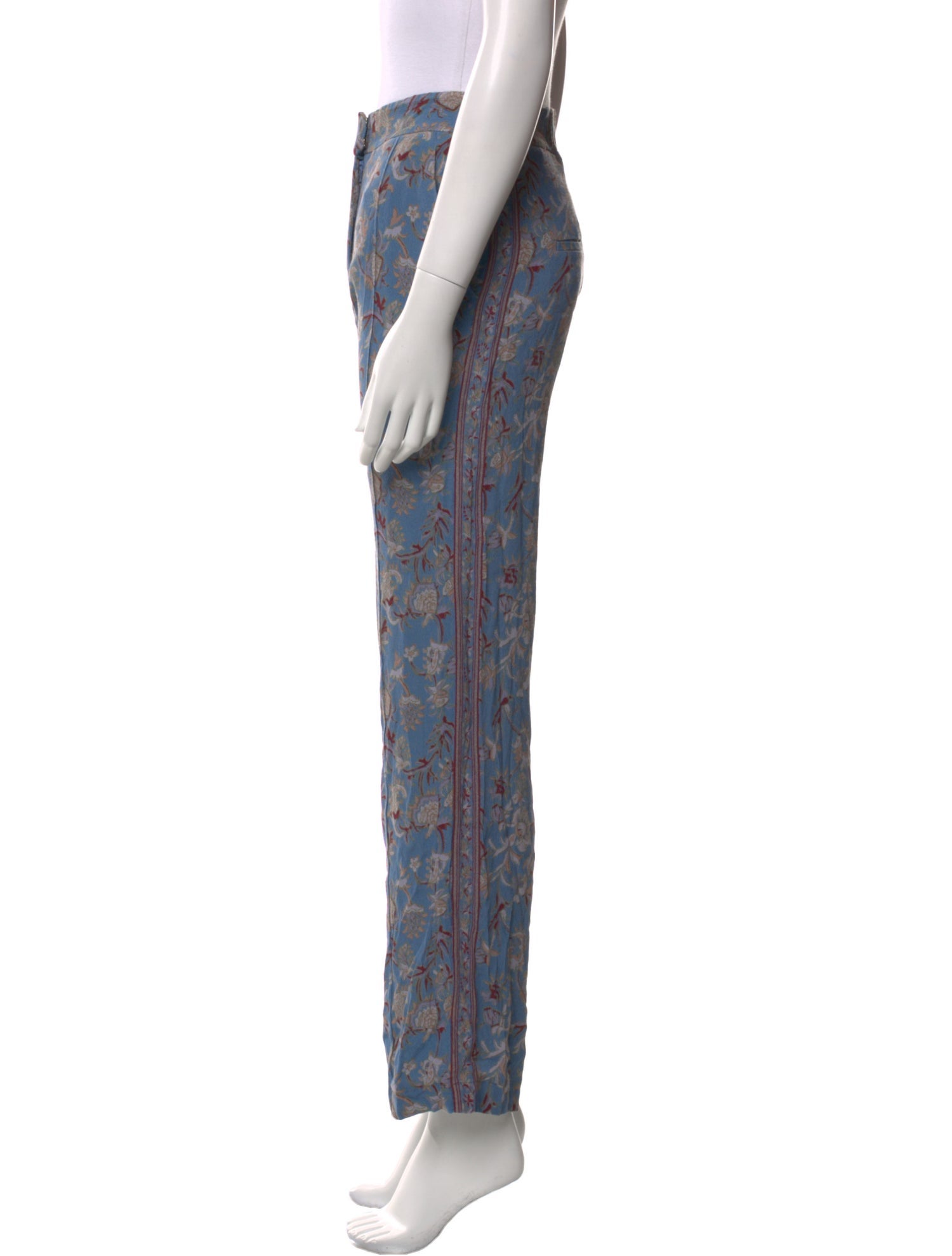 Veronica Beard Floral Print Wide Leg Pants