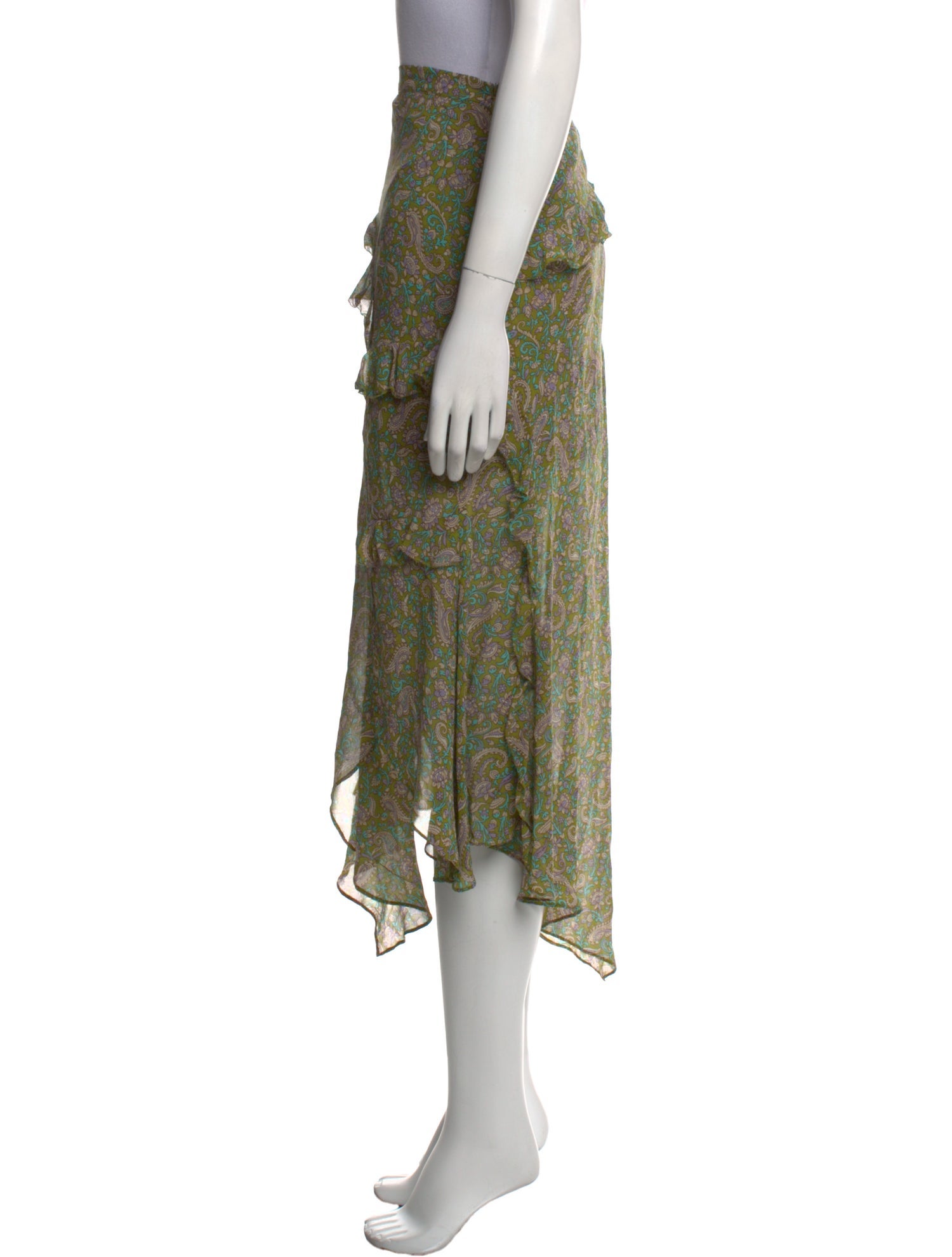 Veronica Beard Silk Midi Length Skirt