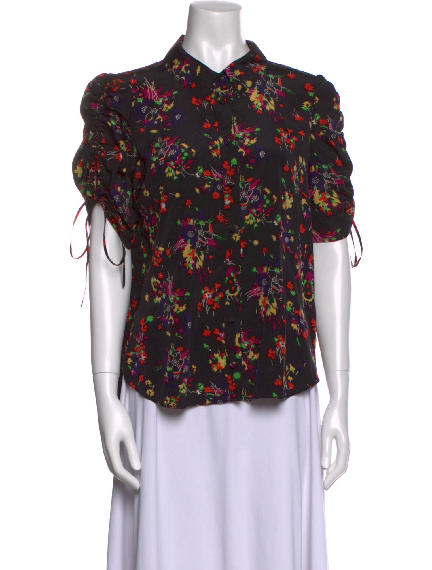 Veronica Beard Silk Floral Print Blouse