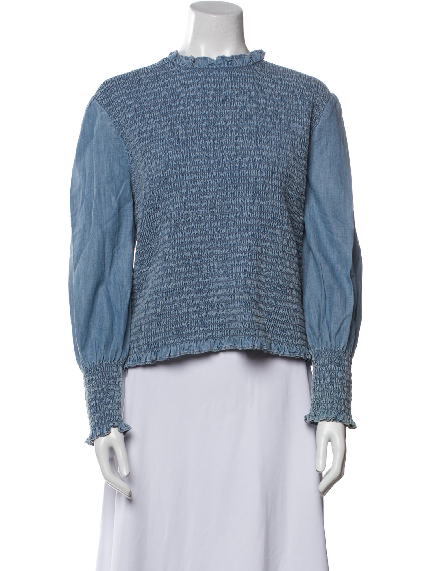 Veronica Beard Mock Neck Long Sleeve Sweatshirt